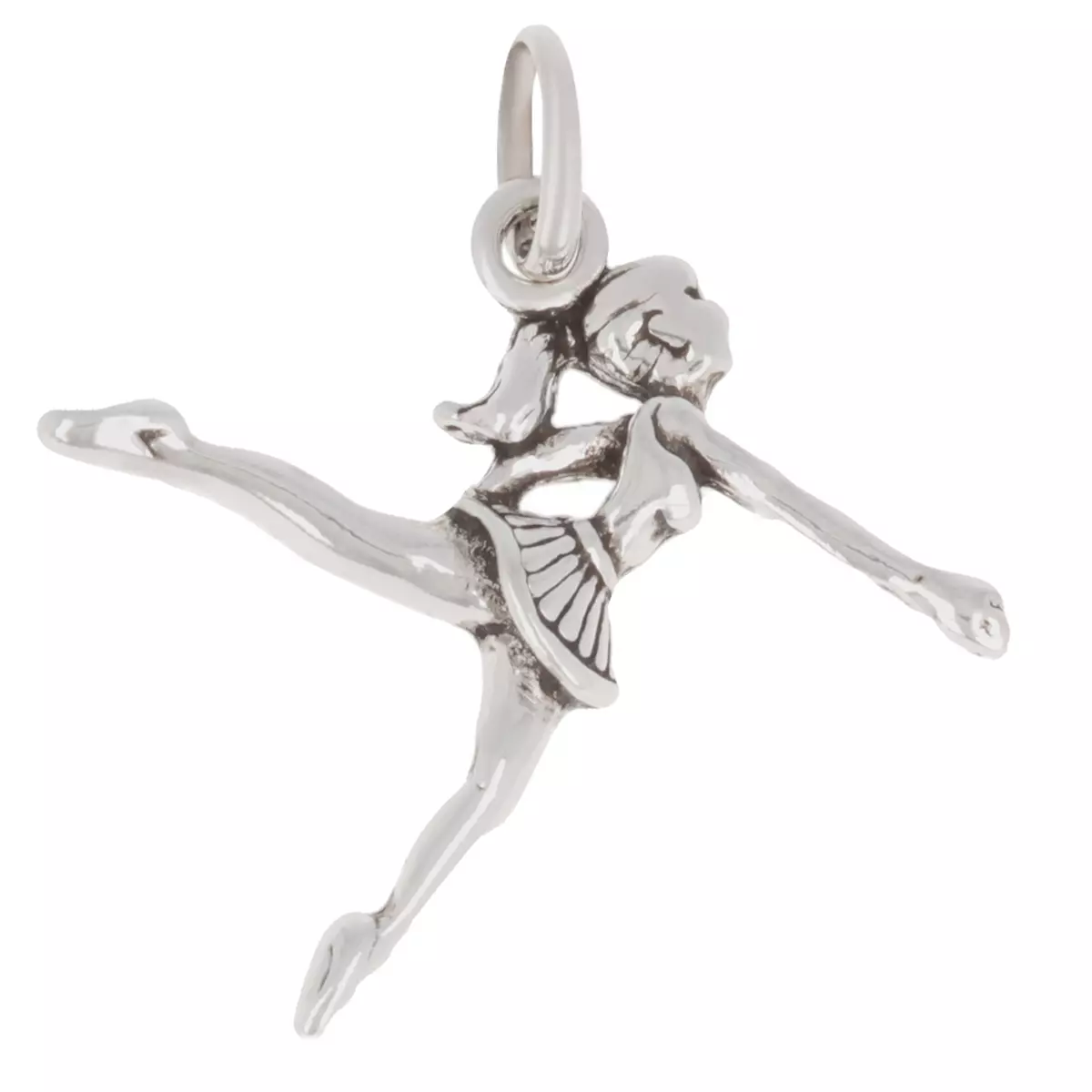 les trésors de lily Pendentif Argent 'Ballerine' argenté 25x24 mm [Q2925]