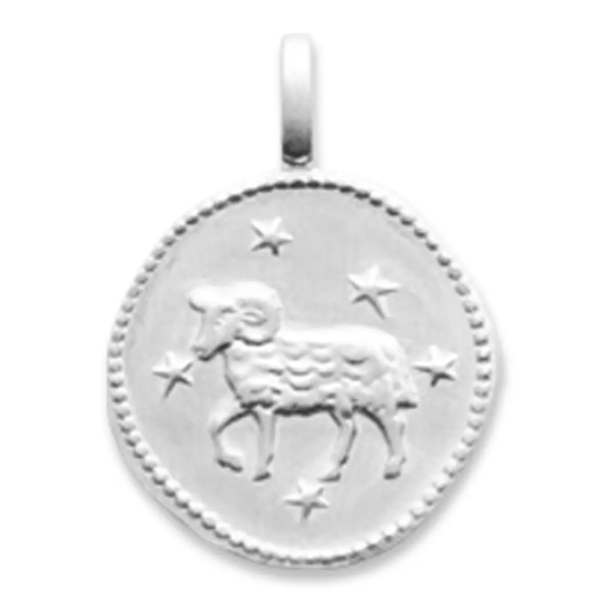 Les Trésors De Lily Pendentif Argent 'Bélier' Argenté (rhodié) 16 Mm [Q8185]