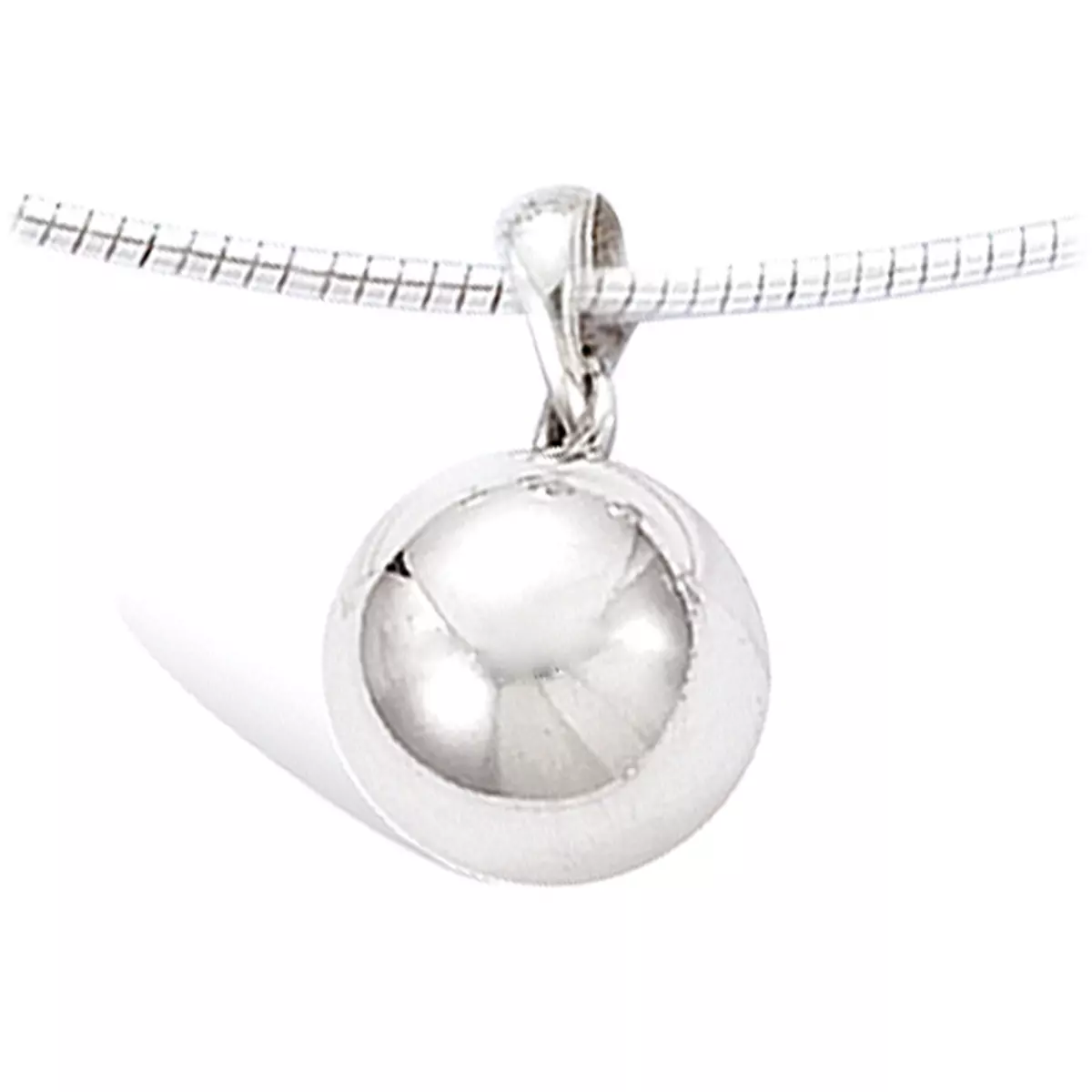 les trésors de lily Pendentif Argent 'Billes' argenté (rhodié) 1 cm (boule entière) [I3621]
