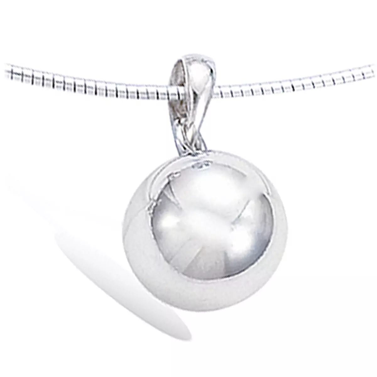 les trésors de lily Pendentif Argent 'Billes' argenté (rhodié) 12 cm (boule entière) [I4232]
