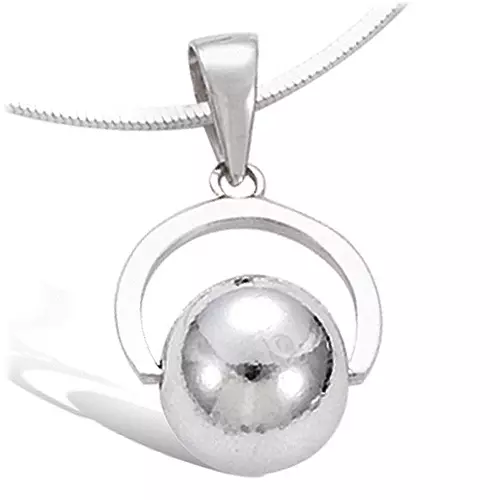les trésors de lily Pendentif Argent 'Billes' argenté (rhodié) 18x14 mm [H5556]