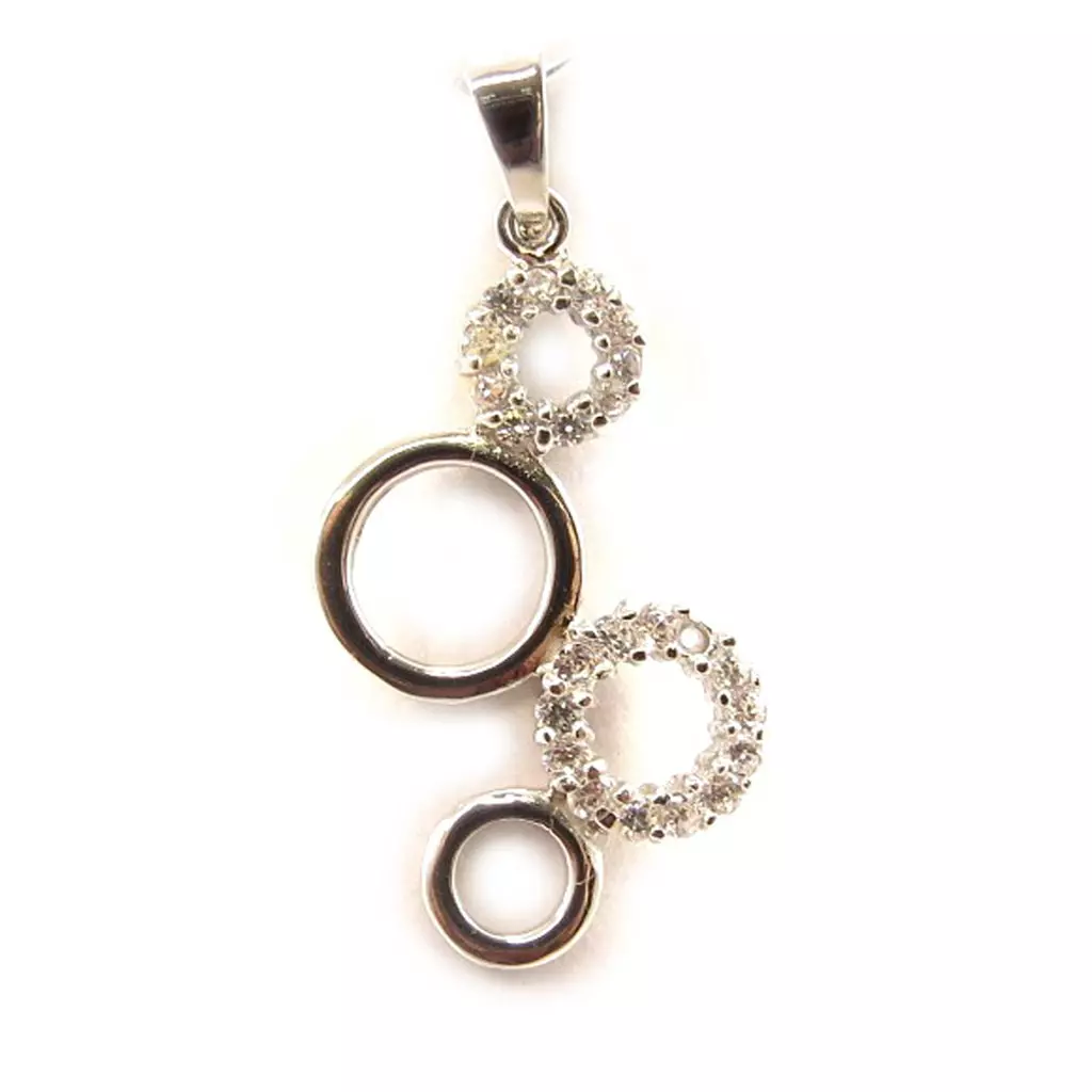 Les Trésors De Lily Pendentif Argent 'Bubbles' Blanc [C4662]