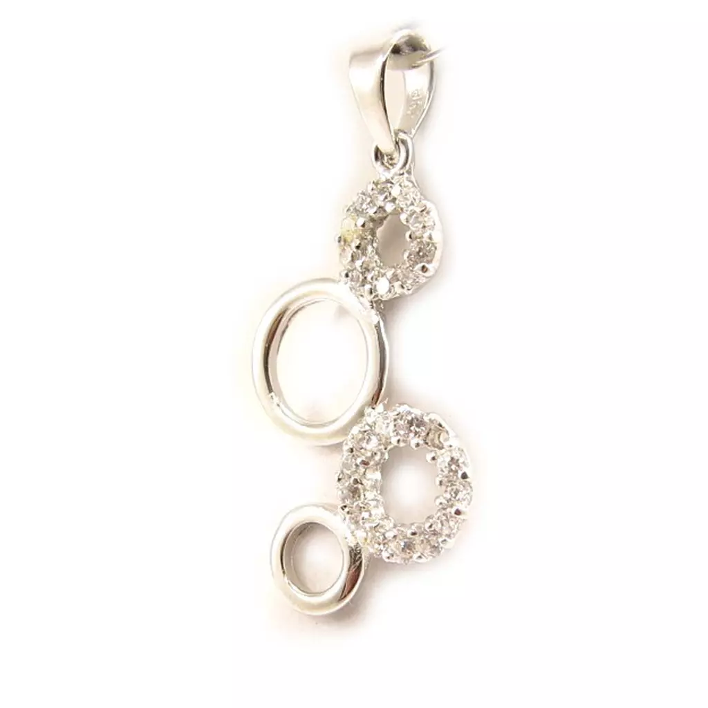 Les Trésors De Lily Pendentif Argent 'Bubbles' Blanc [C4662]