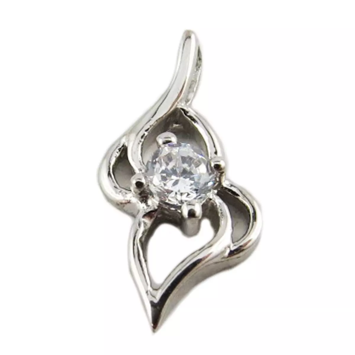 Les Trésors De Lily Pendentif Argent 'Câlin' Blanc Argenté 9x15 Mm [B9588]