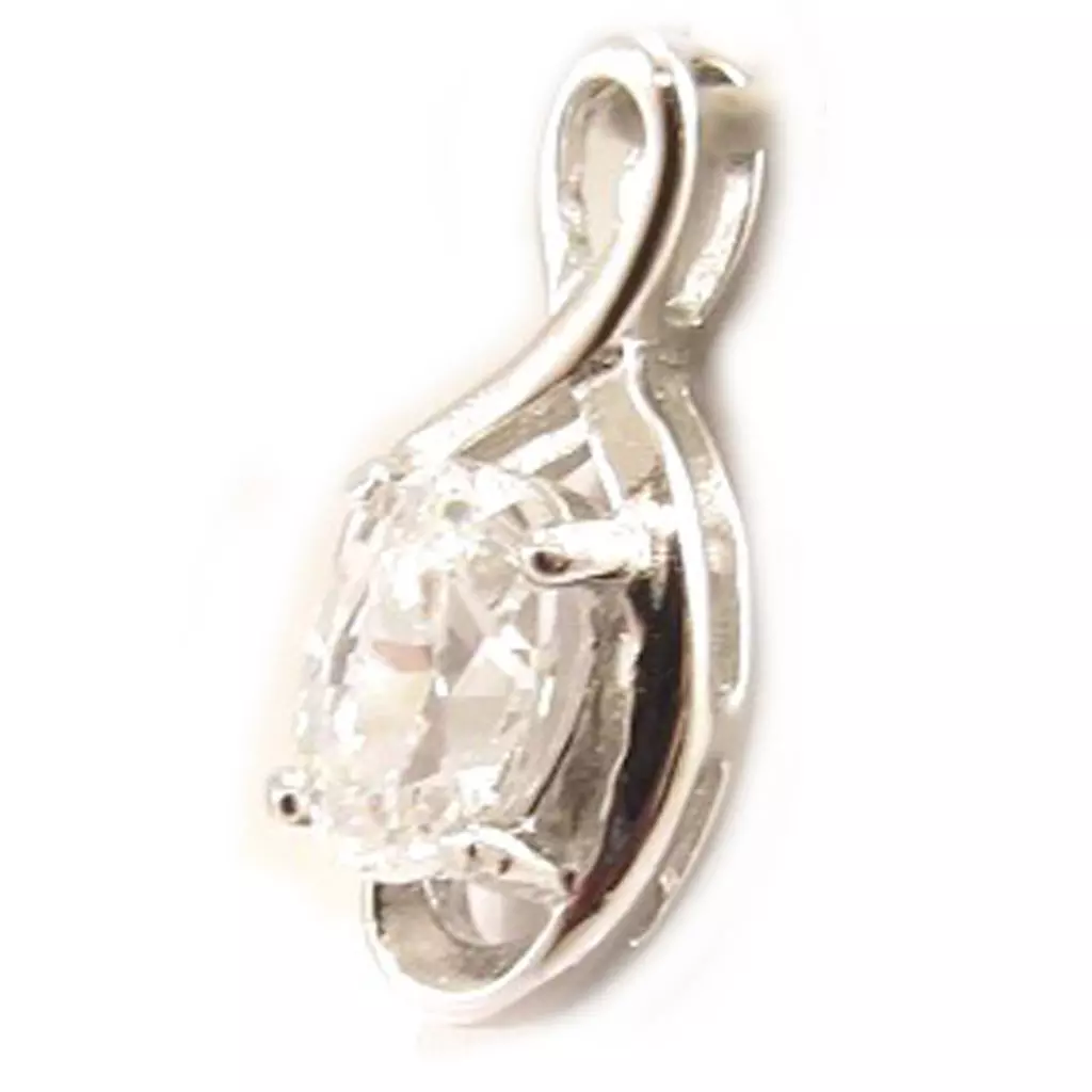 Les Trésors De Lily Pendentif Argent 'Câlin' Blanc [C4633]