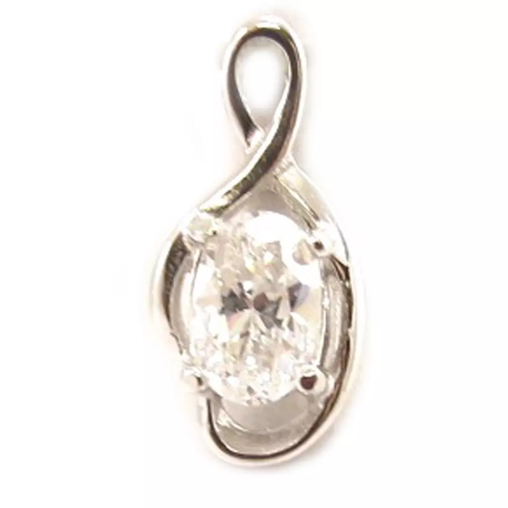 Les Trésors De Lily Pendentif Argent 'Câlin' Blanc [C4633]