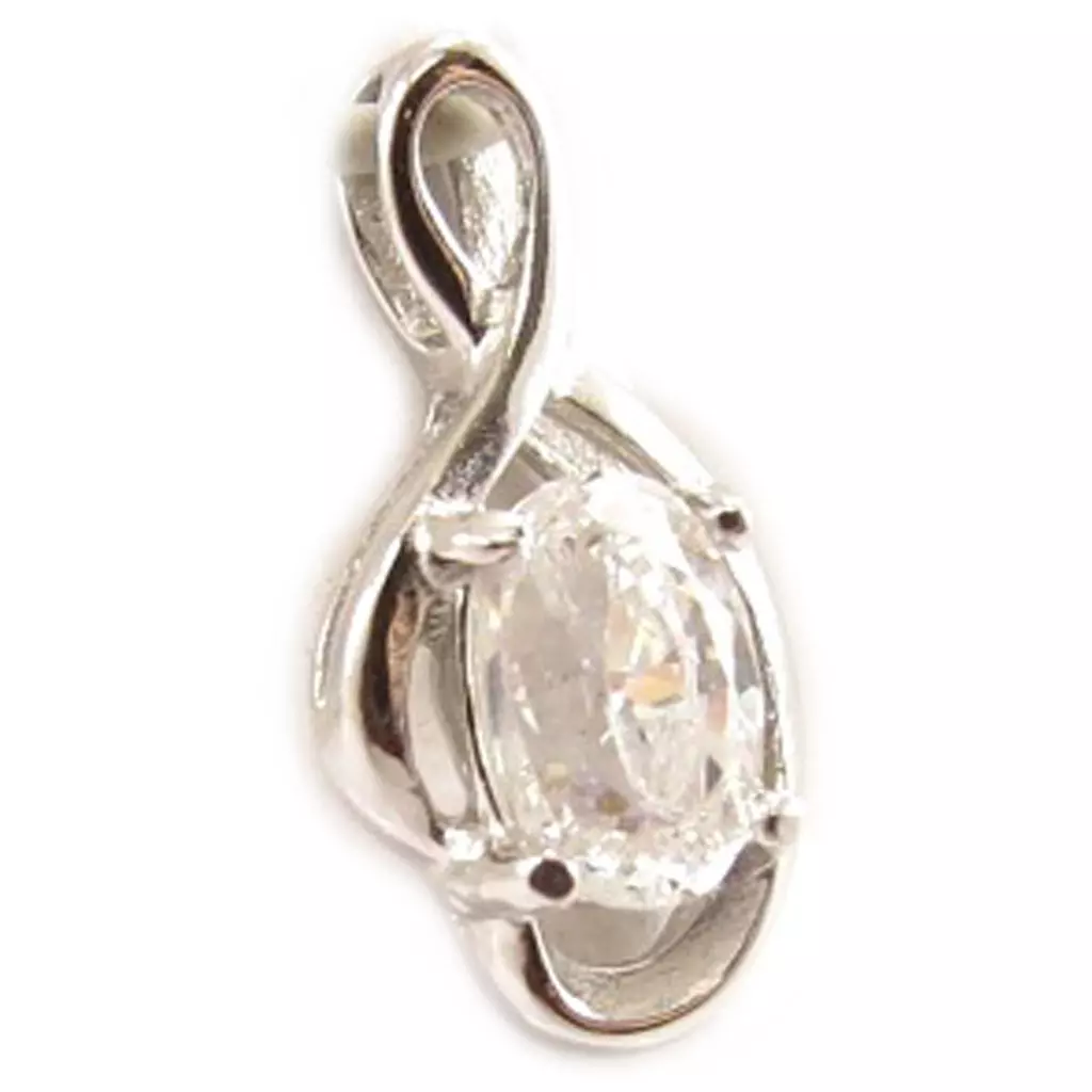 les trésors de lily Pendentif Argent 'Câlin' Blanc [C4633]