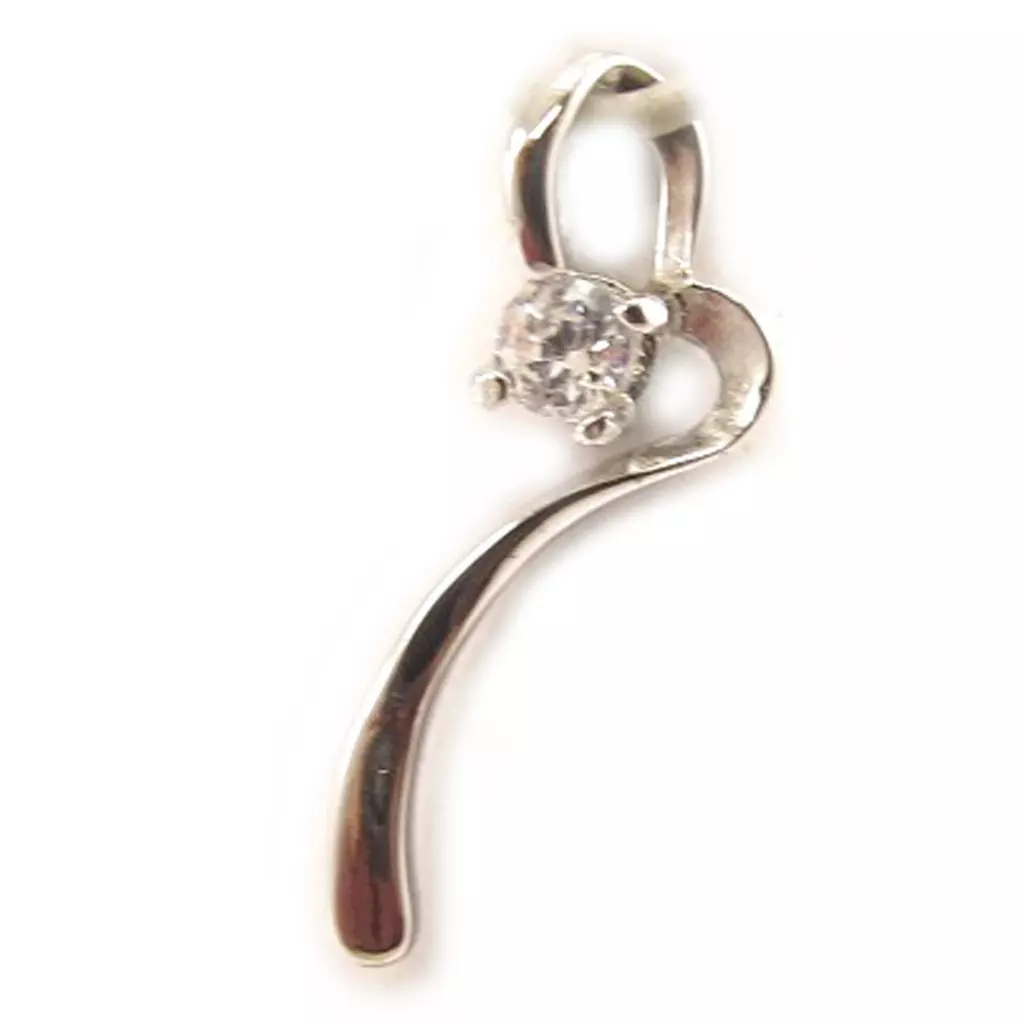 Les Trésors De Lily Pendentif Argent 'Câlin' Blanc [C4639]