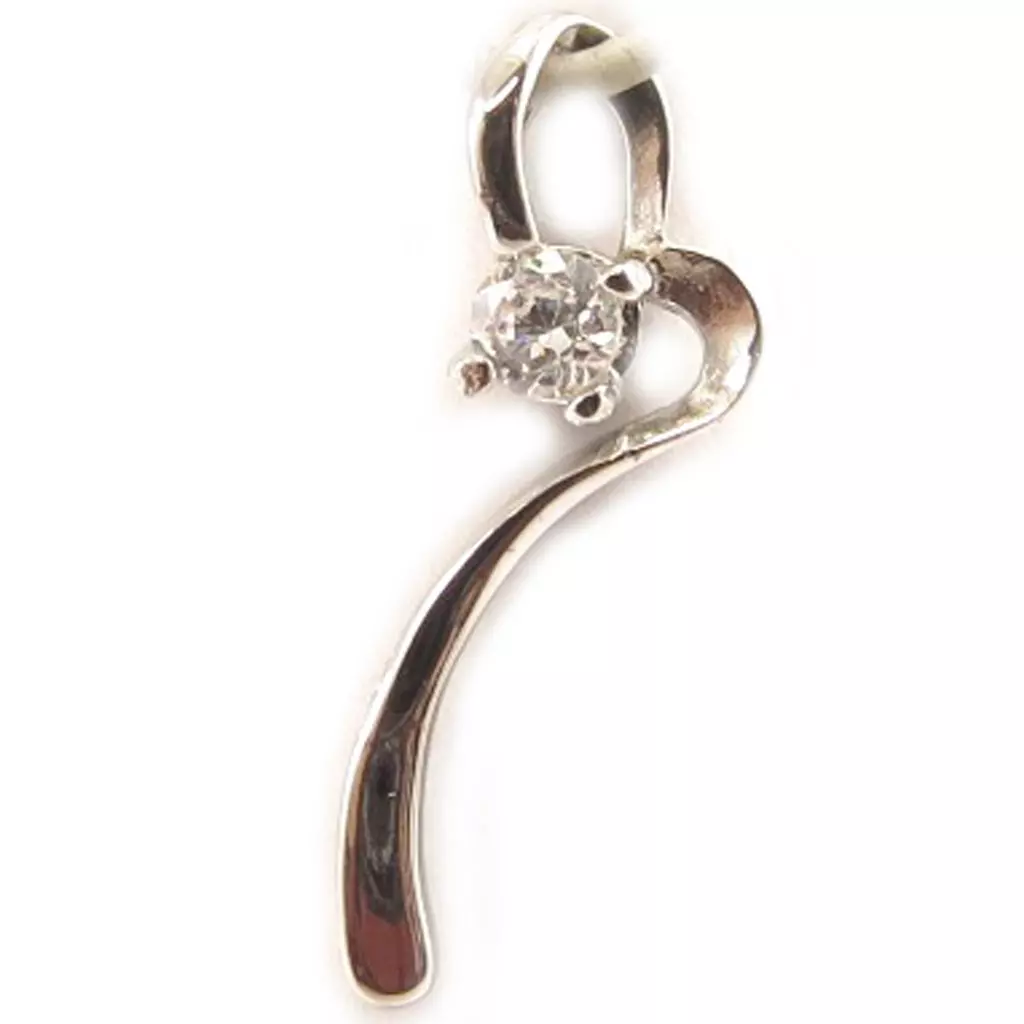 Les Trésors De Lily Pendentif Argent 'Câlin' Blanc [C4639]