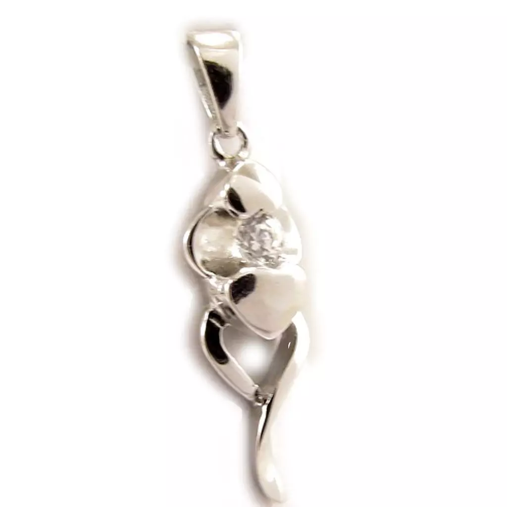 Les Trésors De Lily Pendentif Argent 'Câlin' Blanc [C4648]