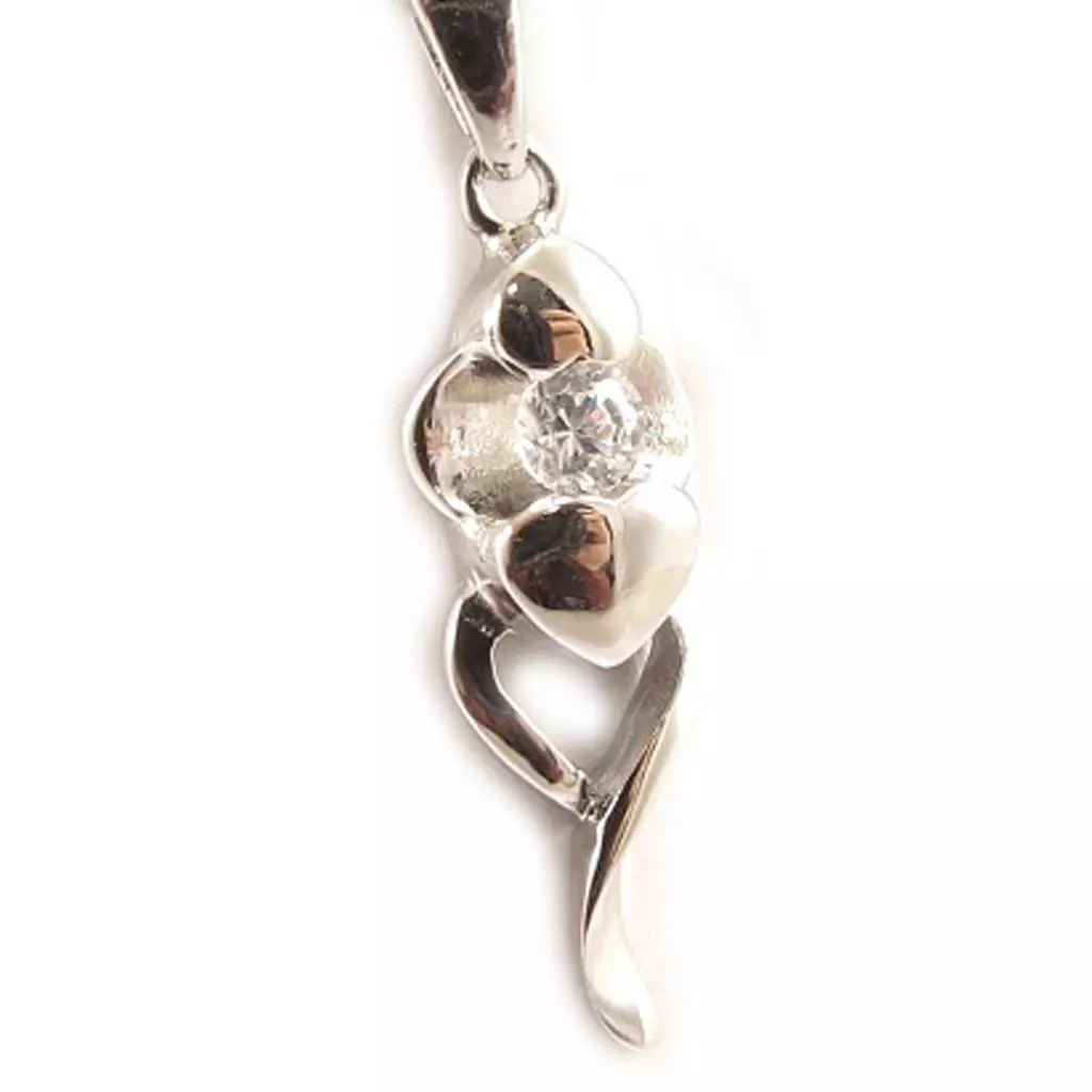 Les Trésors De Lily Pendentif Argent 'Câlin' Blanc [C4648]