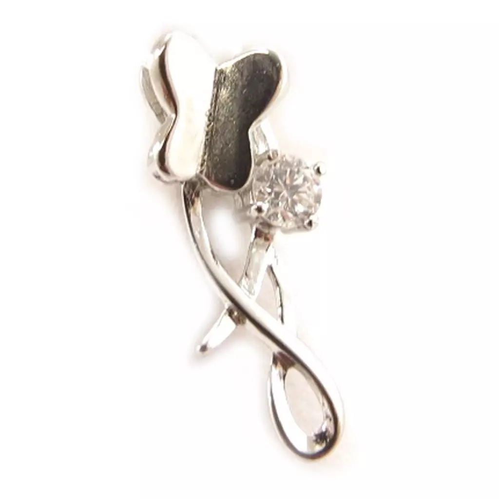 Les Trésors De Lily Pendentif Argent 'Câlin' Blanc [C4649]