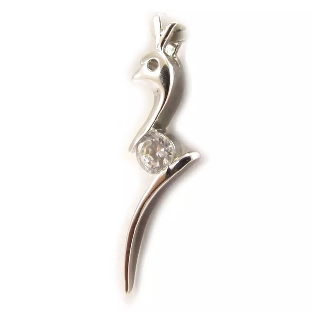 Les Trésors De Lily Pendentif Argent 'Câlin' Blanc [C4660]