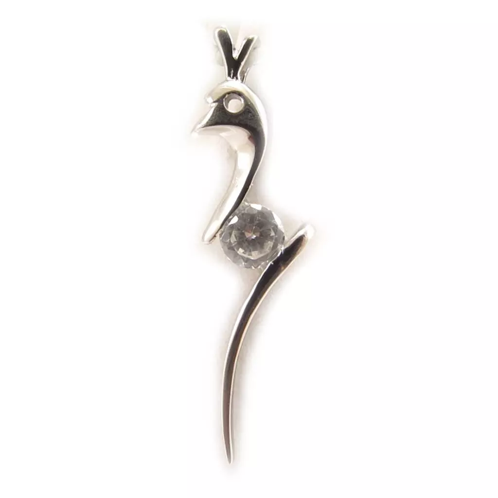 Les Trésors De Lily Pendentif Argent 'Câlin' Blanc [C4660]
