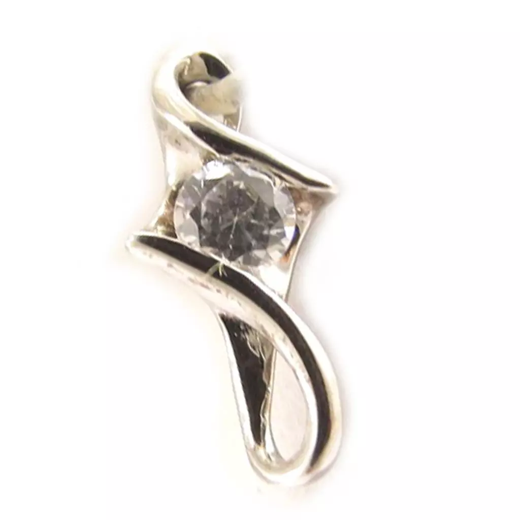 Les Trésors De Lily Pendentif Argent 'Câlin' Blanc [C4661]