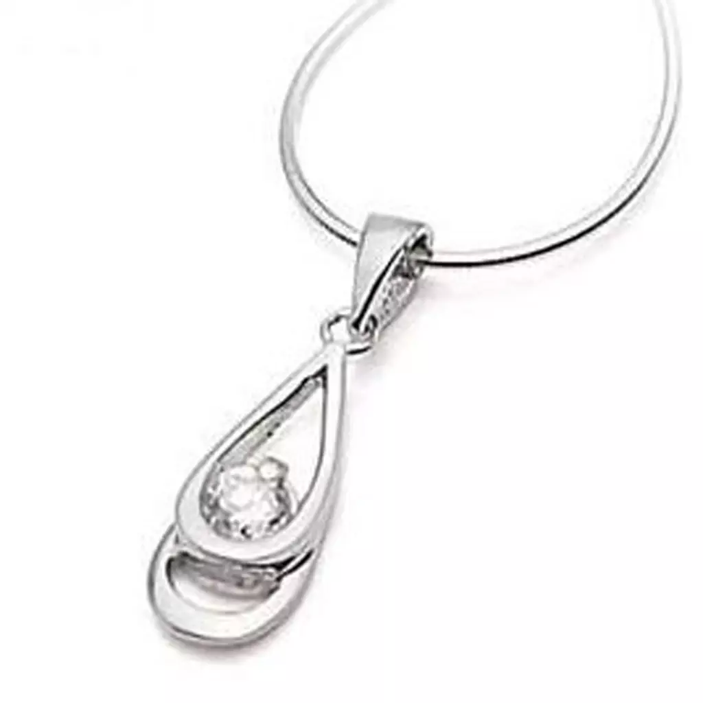 Les Trésors De Lily Pendentif Argent 'Câlin' Blanc [E5168]