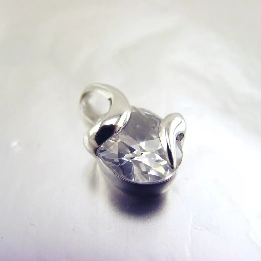Les Trésors De Lily Pendentif Argent 'Câlin' Blanc [E7039]