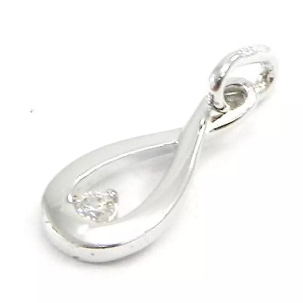 Les Trésors De Lily Pendentif Argent 'Câlin' Blanc [G6956]