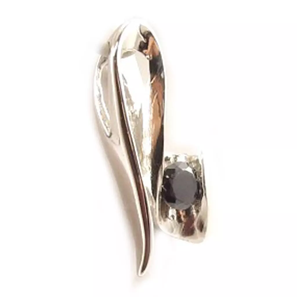 Les Trésors De Lily Pendentif Argent 'Câlin' Noir [C4621]