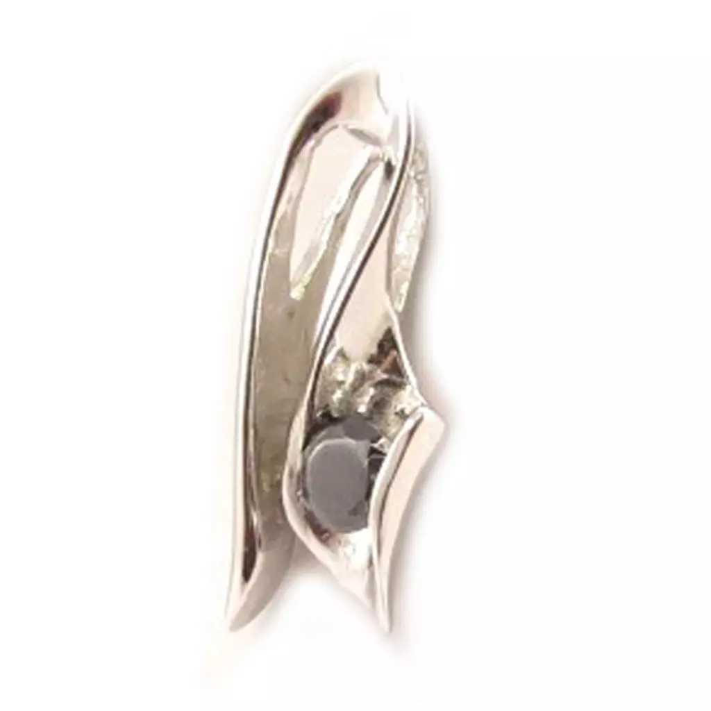 les trésors de lily Pendentif Argent 'Câlin' Noir [C4621]