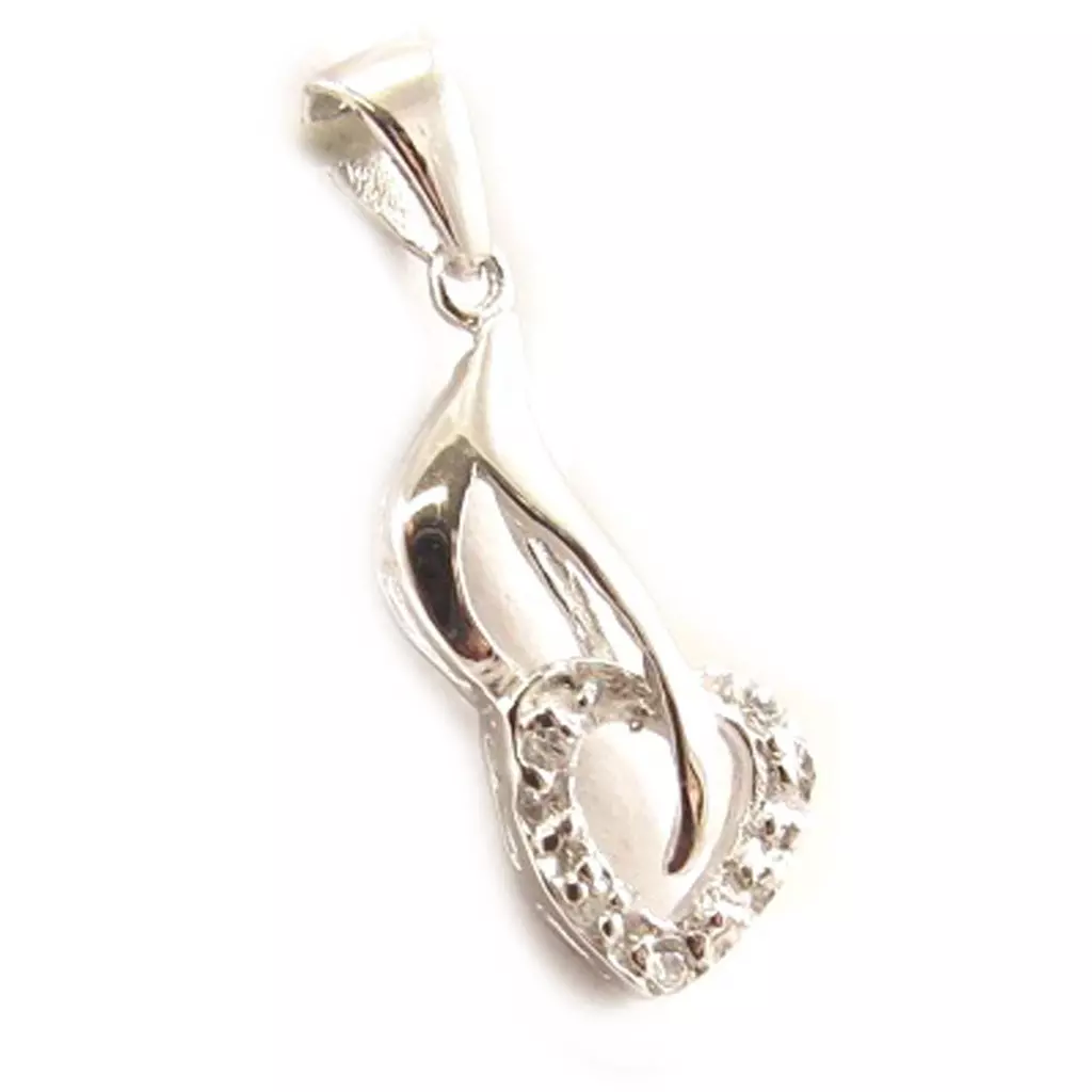 les trésors de lily Pendentif Argent 'Câlin' Noir [C4622]