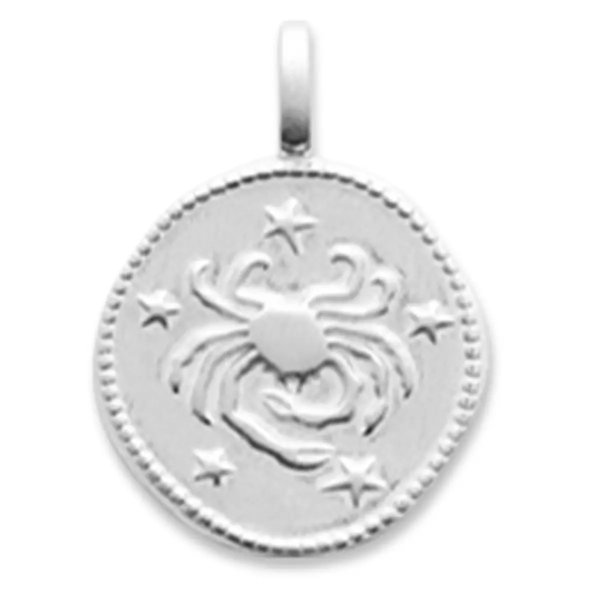 les trésors de lily Pendentif Argent 'Cancer' argenté (rhodié) 16 mm [Q8188]