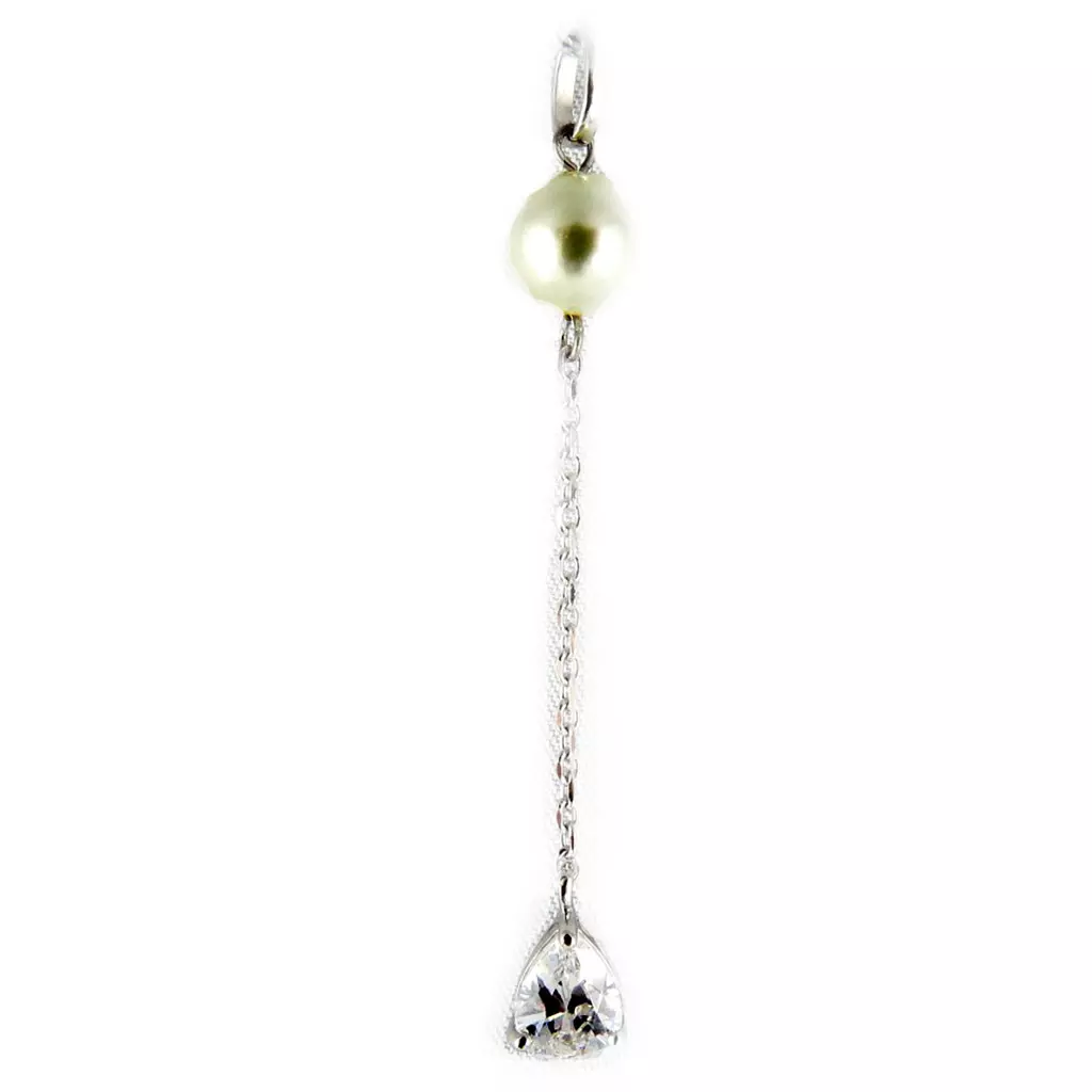 Les Trésors De Lily Pendentif Argent 'Catherine' Blanc/Blanc [B8816]