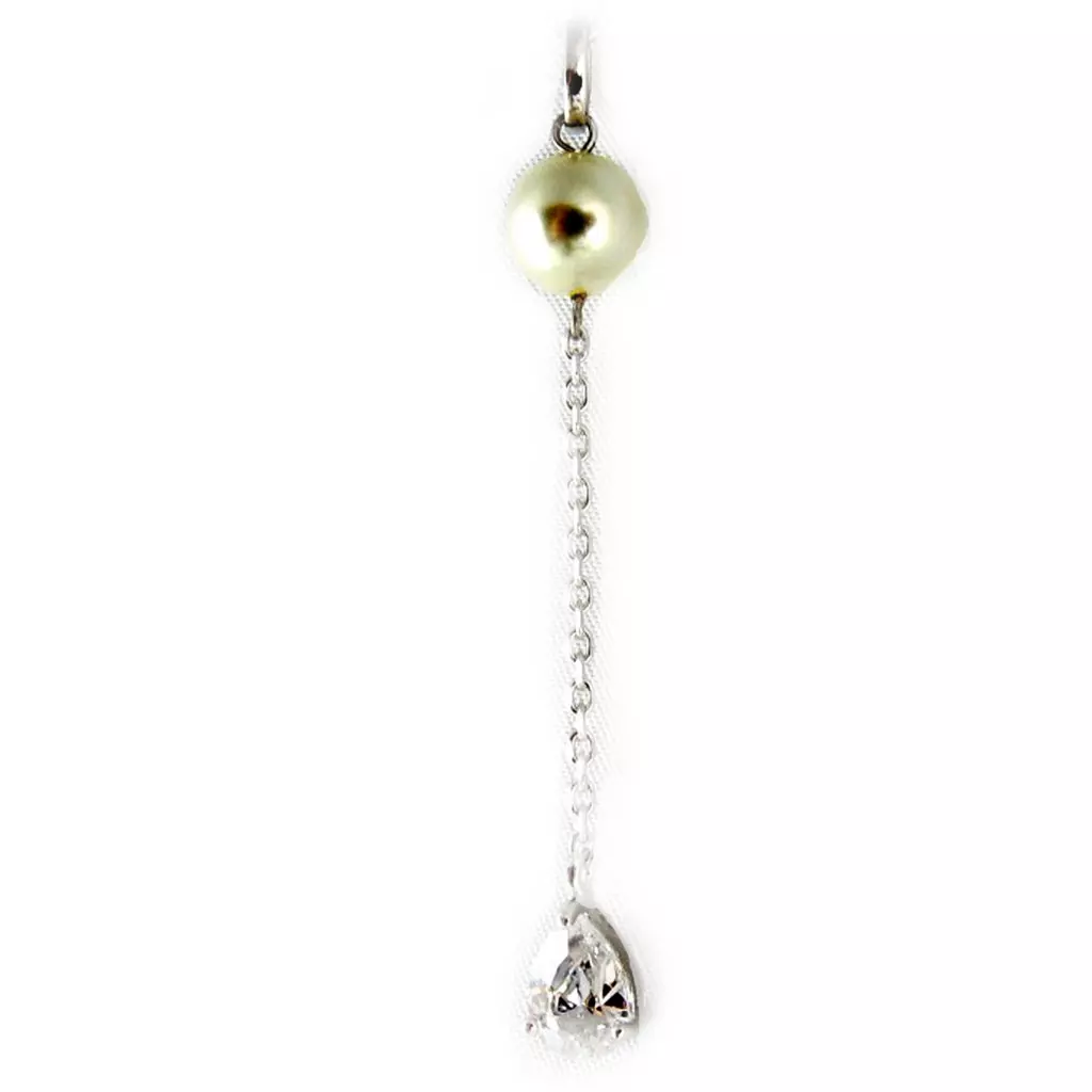 Les Trésors De Lily Pendentif Argent 'Catherine' Blanc/Blanc [B8816]