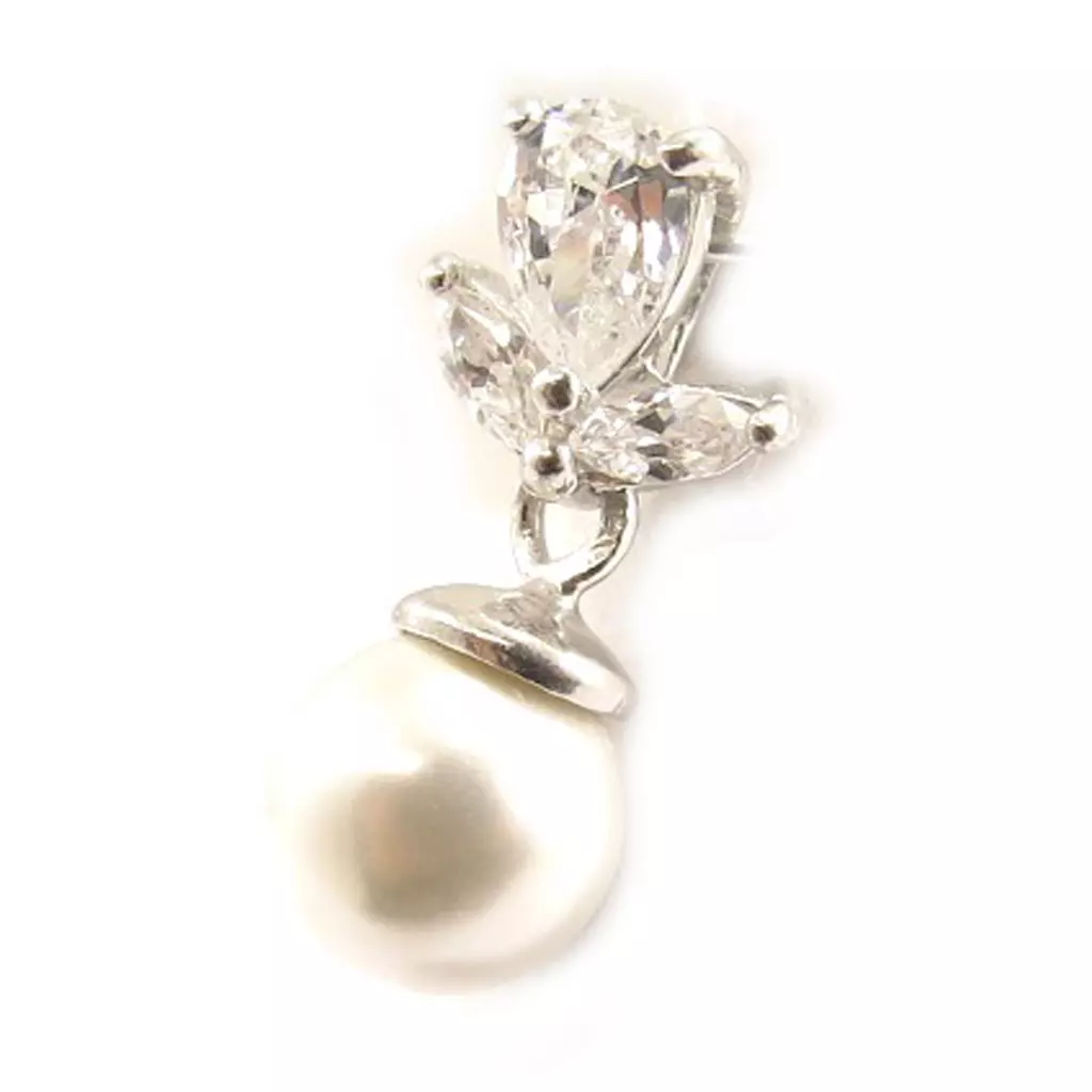 Les Trésors De Lily Pendentif Argent 'Catherine' Blanc [C9432]