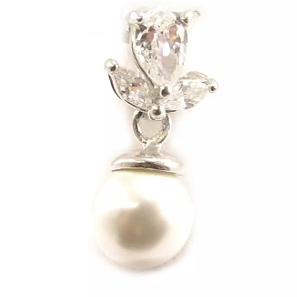 Les Trésors De Lily Pendentif Argent 'Catherine' Blanc [C9432]
