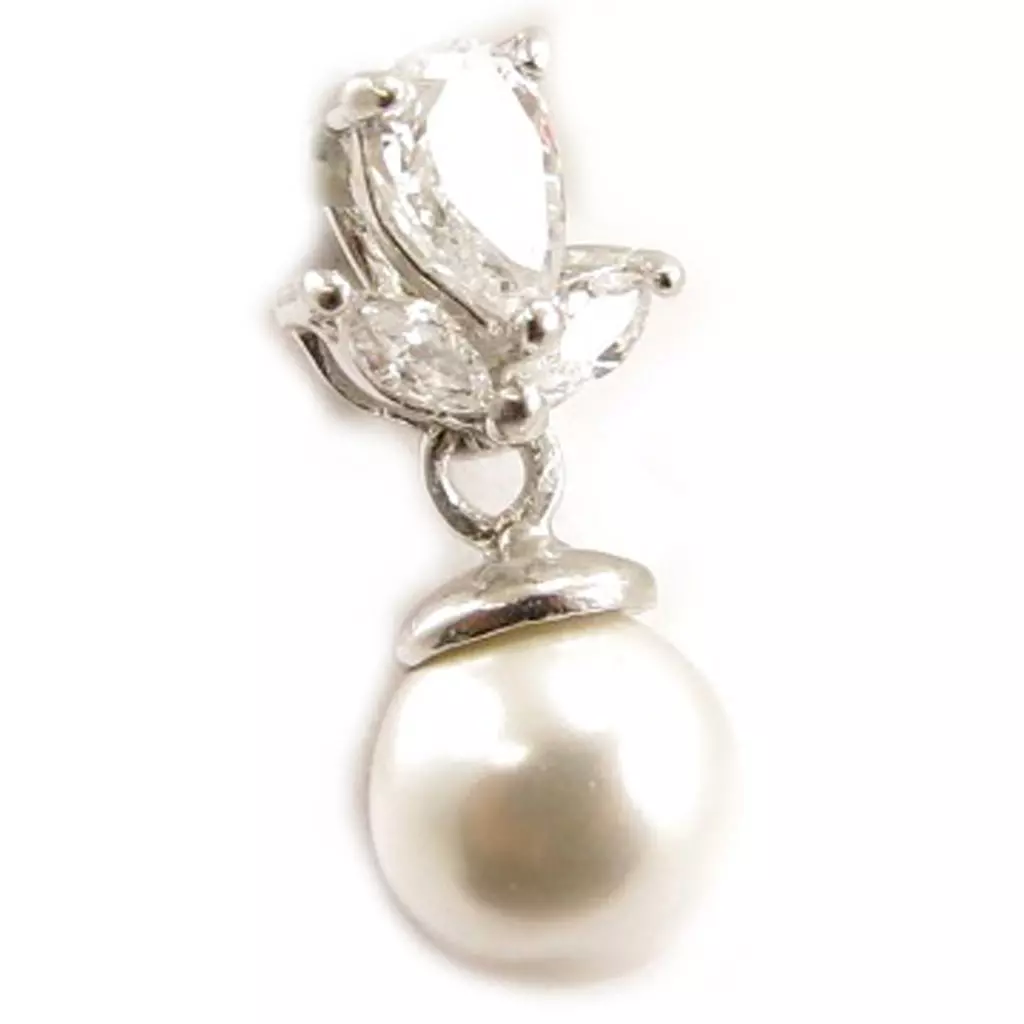 Les Trésors De Lily Pendentif Argent 'Catherine' Blanc [C9432]