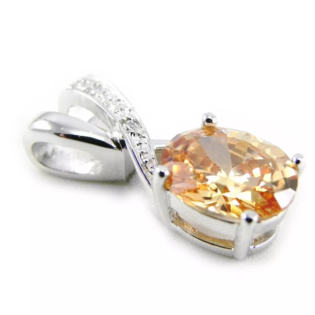 Les Trésors De Lily Pendentif Argent 'Celestina' Ambre [F6329]