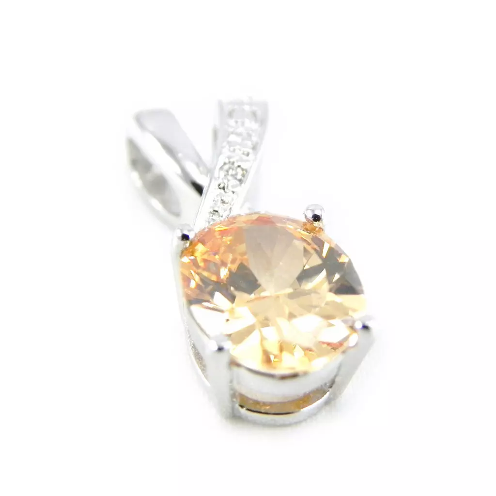 Les Trésors De Lily Pendentif Argent 'Celestina' Ambre [F6329]