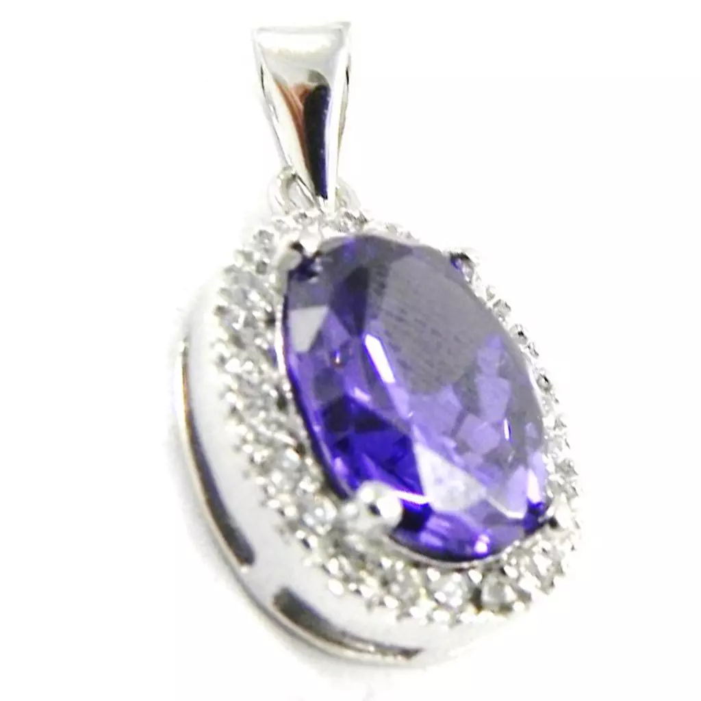 Les Trésors De Lily Pendentif Argent 'Celestina' Améthyste Argenté (rhodié) 11x13 Mm [I3730]