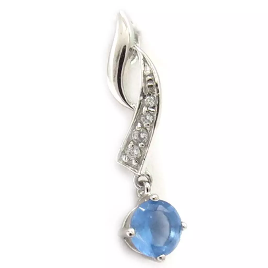 Les Trésors De Lily Pendentif Argent 'Celestina' Bleu Tanzanite [E7614]