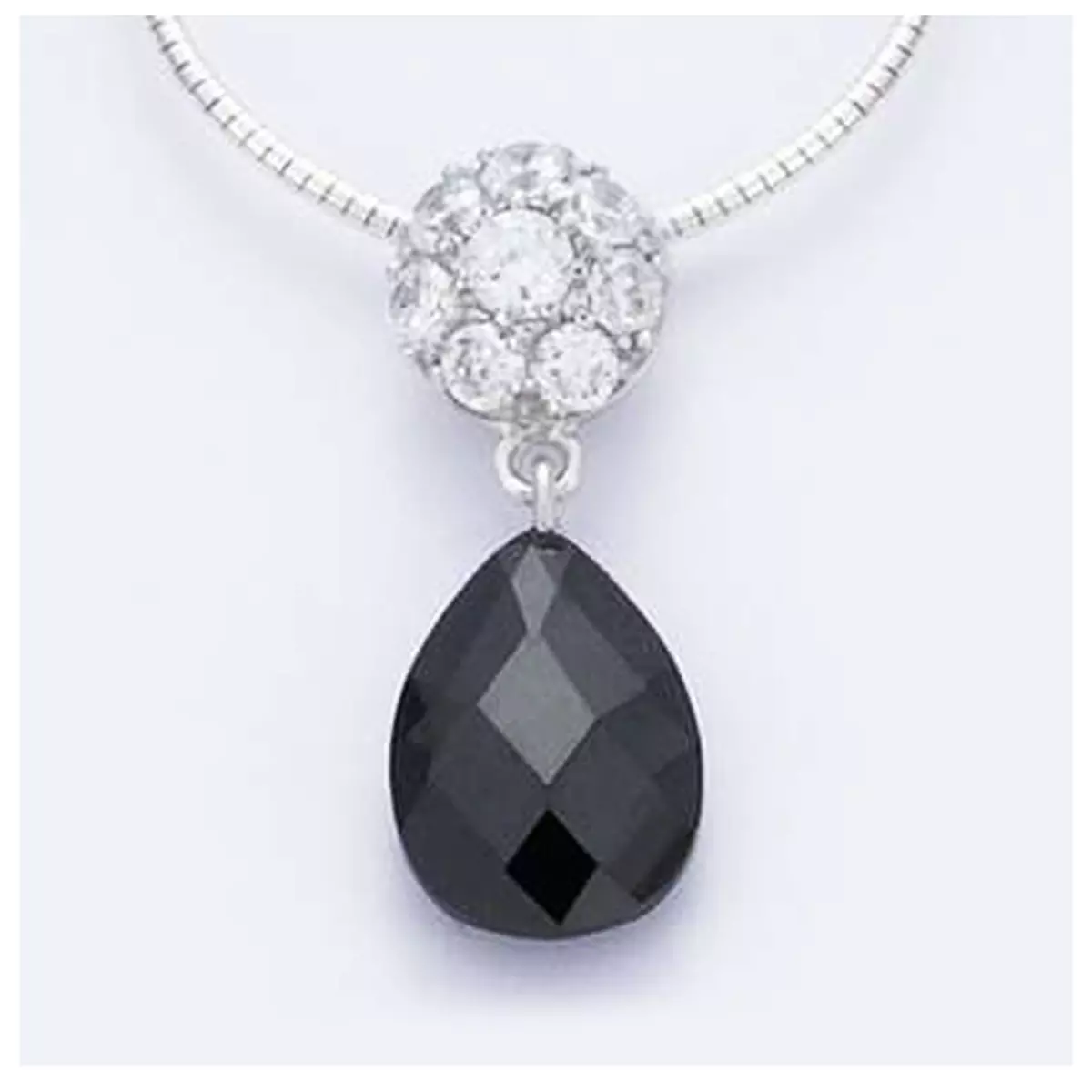 Les Trésors De Lily Pendentif Argent 'Celestina' Noir Argenté (rhodié) 10x25 Mm [E9216]