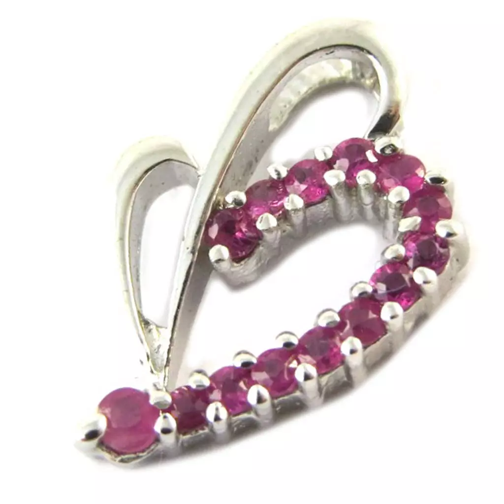 Les Trésors De Lily Pendentif Argent 'Celestina' Rubis [E5193]