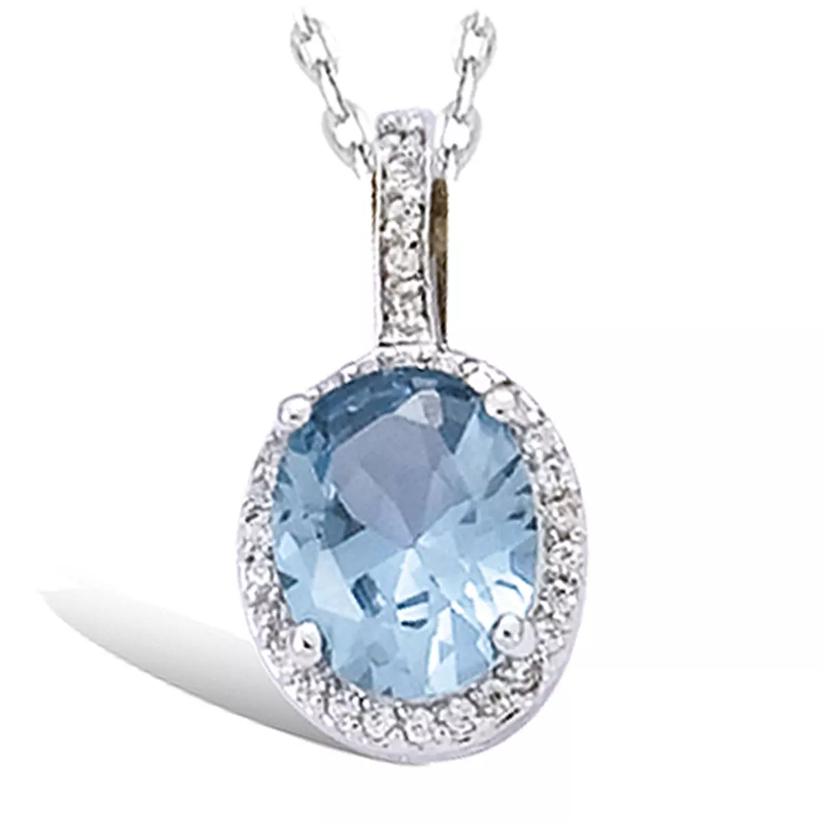 les trésors de lily Pendentif Argent 'Celestina' turquoise blanc argenté (rhodié) 10x12 mm [I3608]