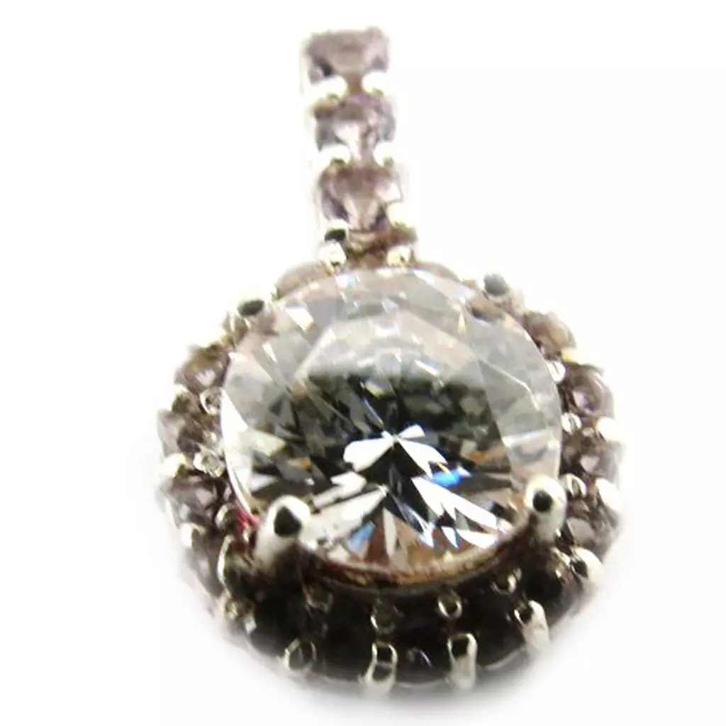 Les Trésors De Lily Pendentif Argent 'Celestina' Violet Blanc [J5261]