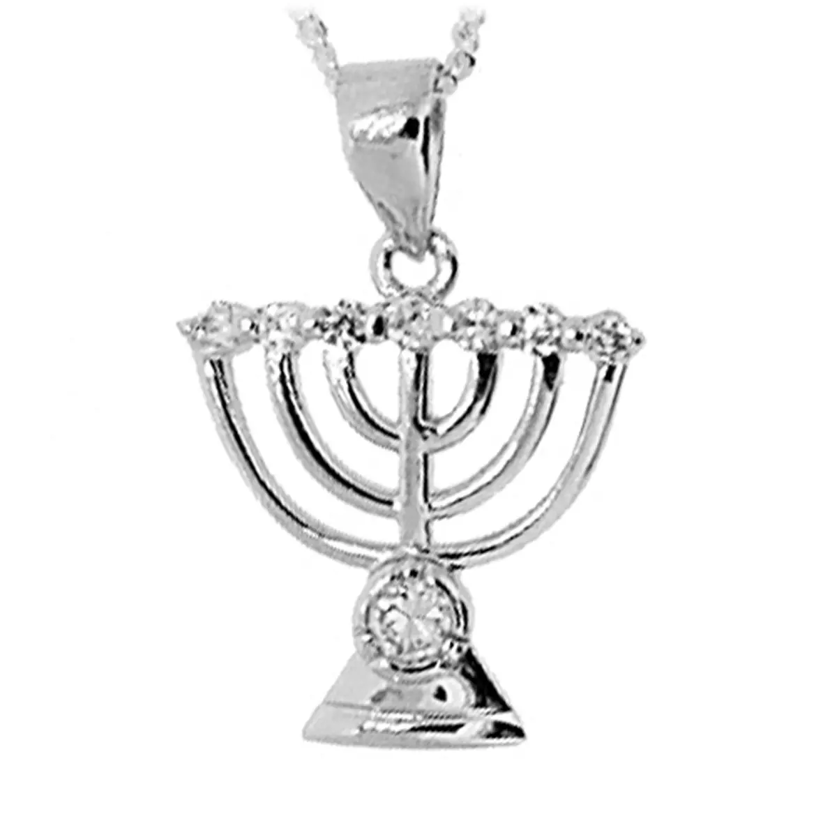 les trésors de lily Pendentif Argent 'Chandelier' blanc argenté (rhodié) 15x15 mm [J9551]