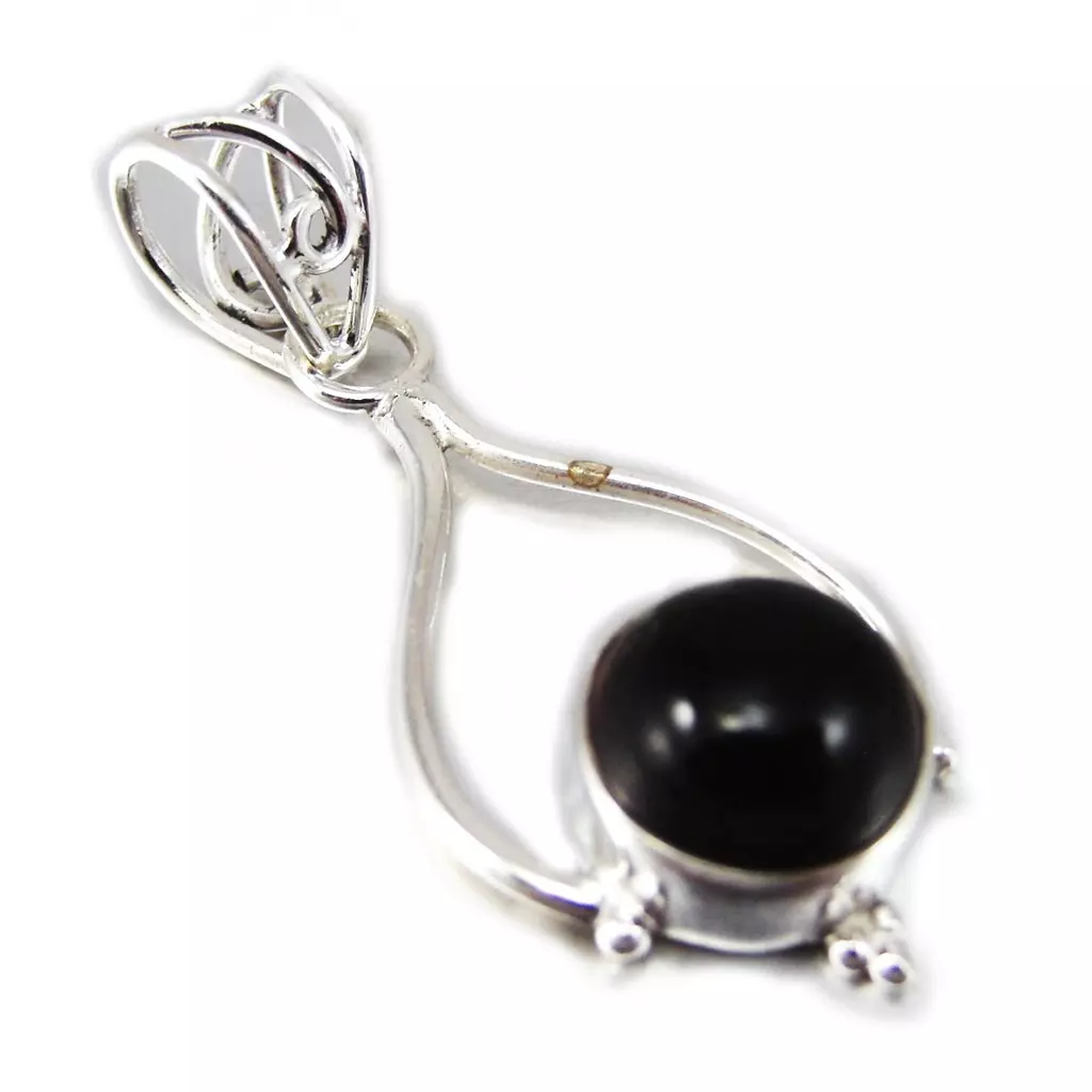 Les Trésors De Lily Pendentif Argent 'Charmes' Quartz Fumé [F7783]