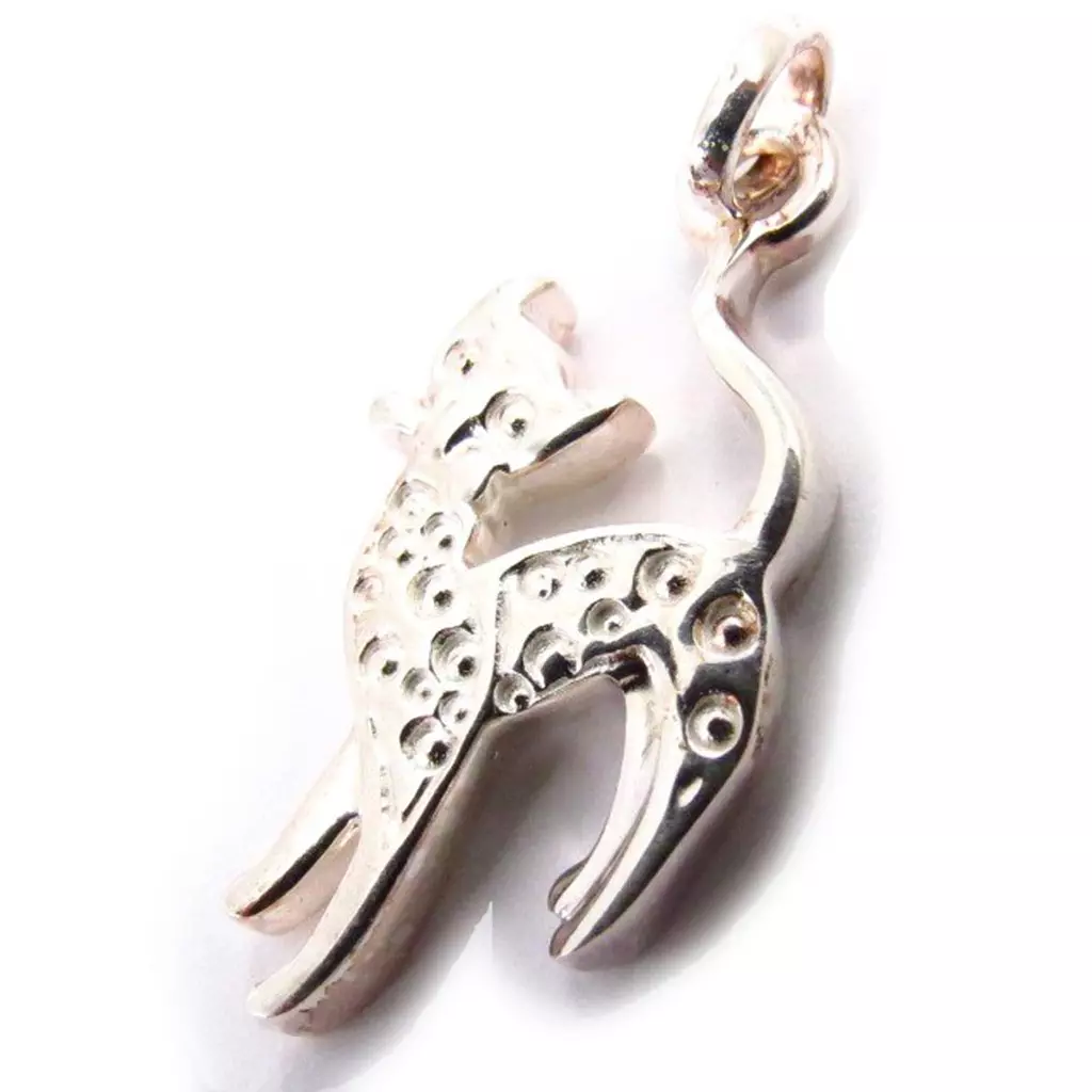 Les Trésors De Lily Pendentif Argent 'Chat' Argenté 13x18 Mm [C5646]