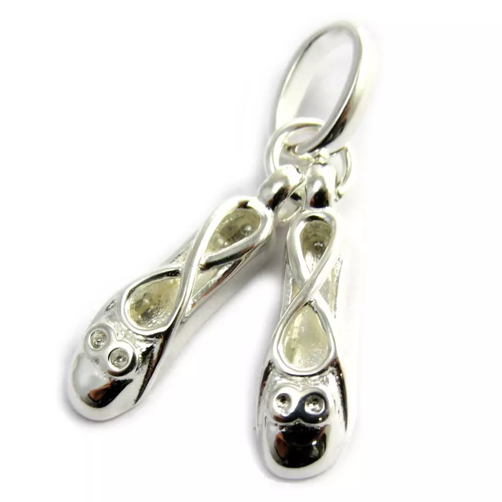 Les Trésors De Lily Pendentif Argent 'Chausson De Danse' Argenté 22x10 Mm [N2914]
