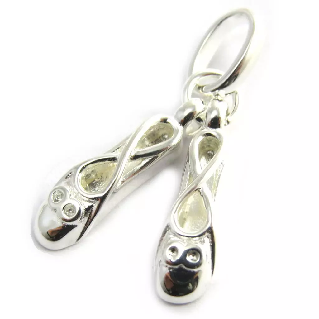 Les Trésors De Lily Pendentif Argent 'Chausson De Danse' Argenté 22x10 Mm [N2914]