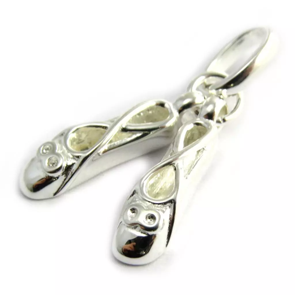 Les Trésors De Lily Pendentif Argent 'Chausson De Danse' Argenté 22x10 Mm [N2914]