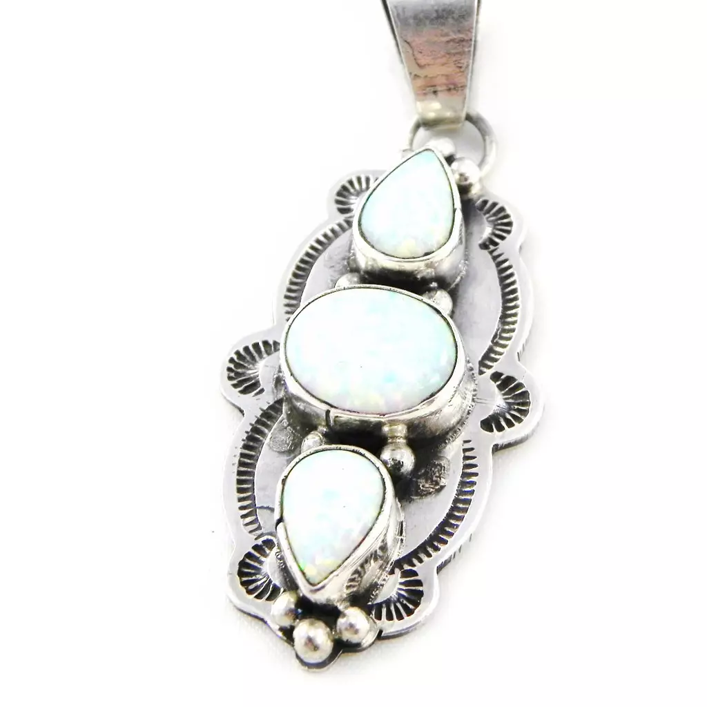 les trésors de lily Pendentif Argent 'Chiyesa' Blanc [D5871]