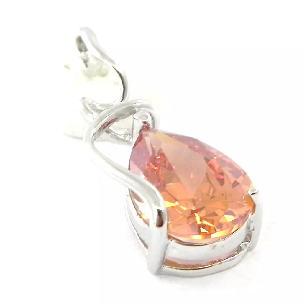 les trésors de lily Pendentif Argent 'Chloé' ambre [G5577]
