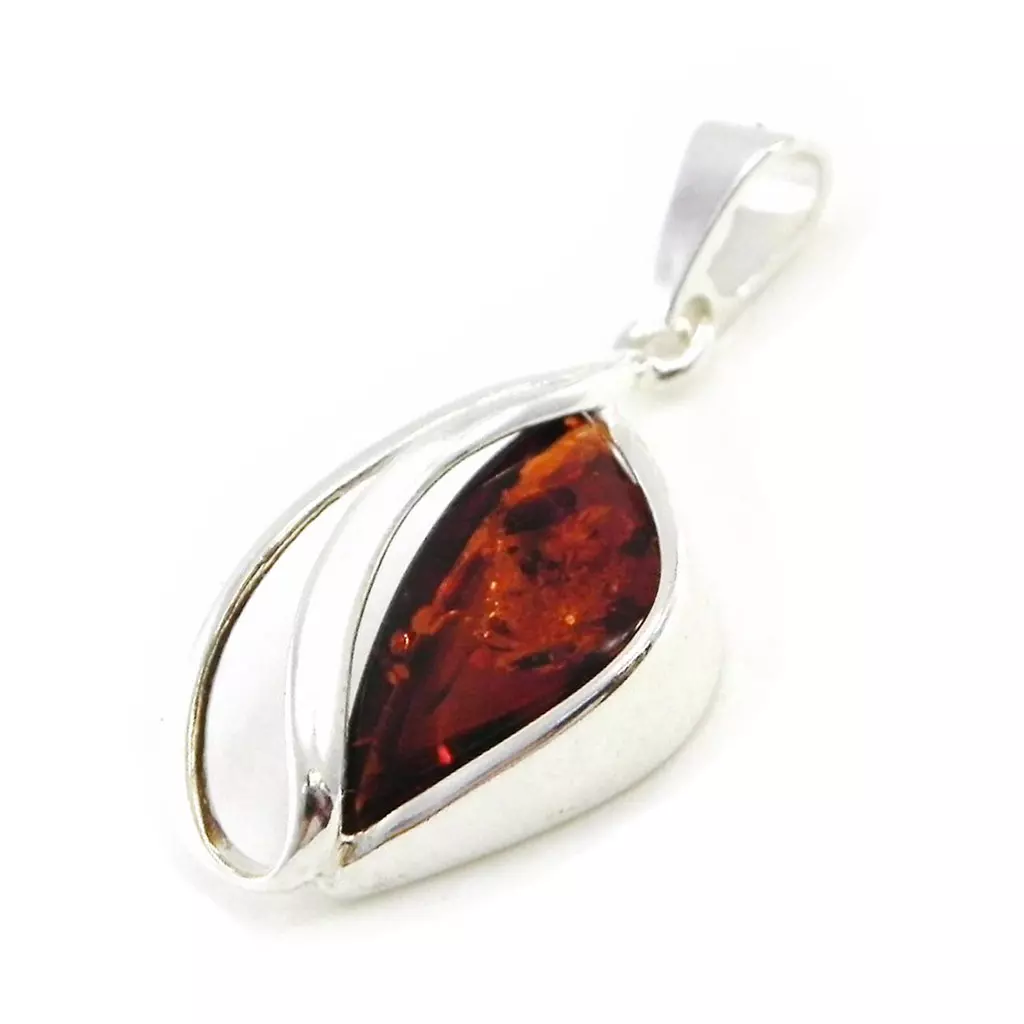 Les Trésors De Lily Pendentif Argent 'Chloé' Ambre [I8955]