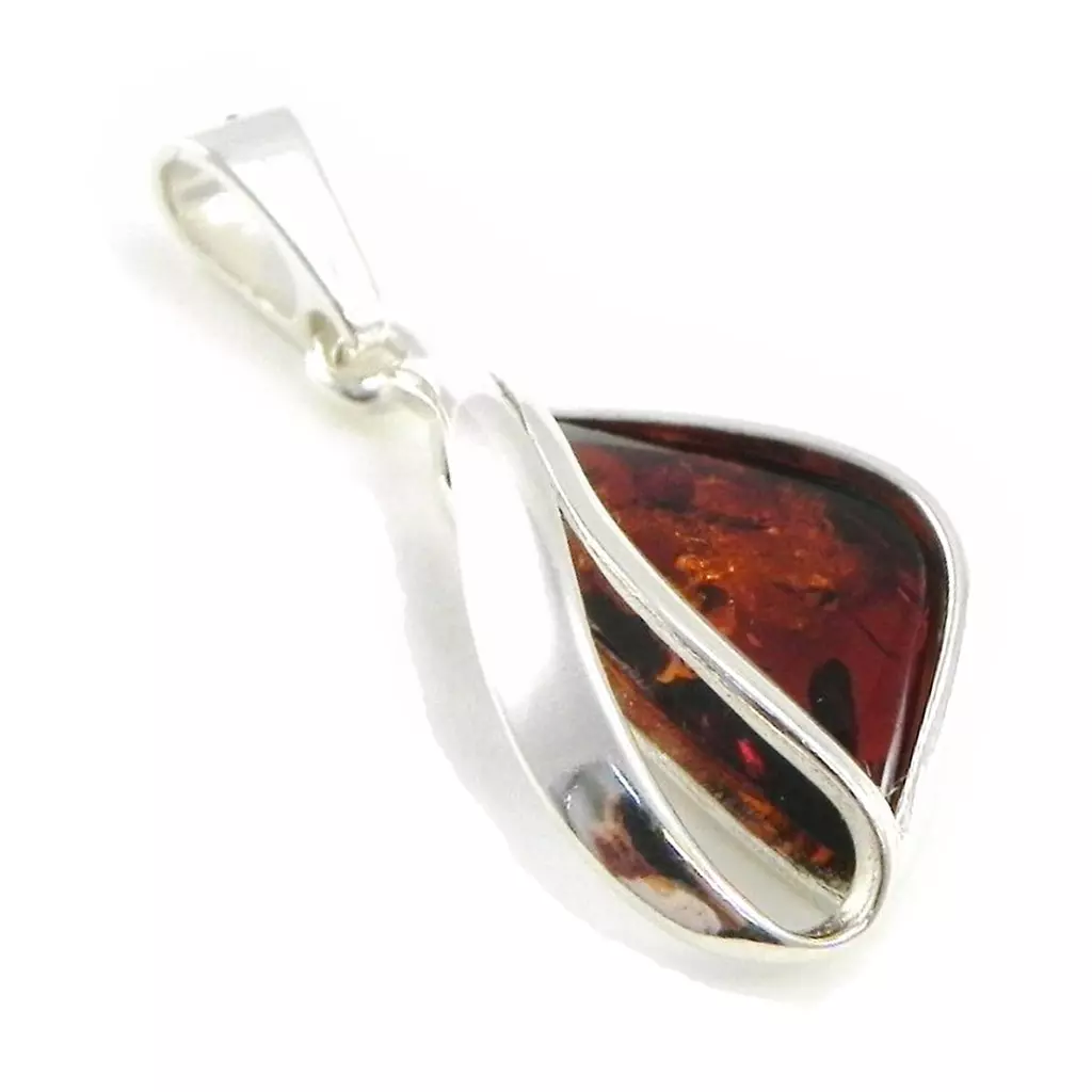 Les Trésors De Lily Pendentif Argent 'Chloé' Ambre [I8955]