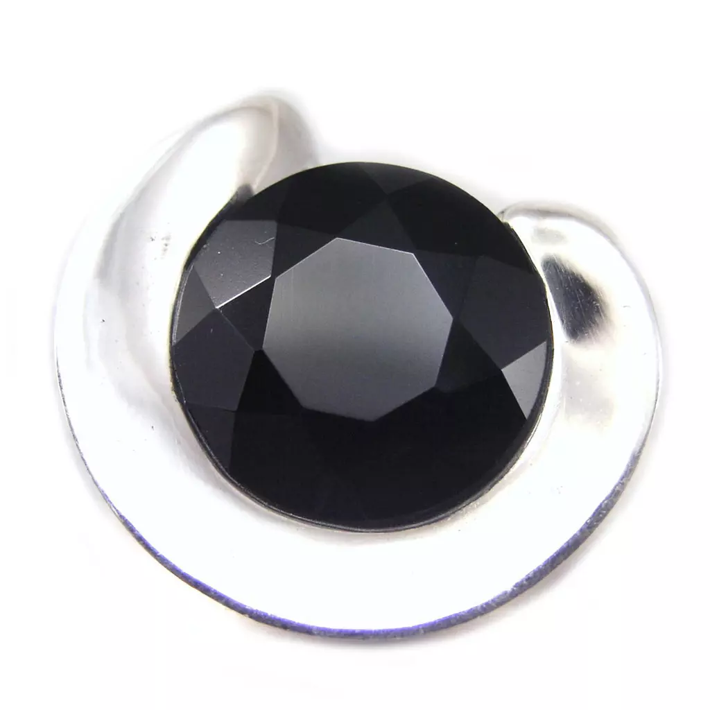 Les Trésors De Lily Pendentif Argent 'Chloé' Noir [F6319]